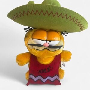 Rare Vintage Ten Year Anniversary Señor Garfield Plushie